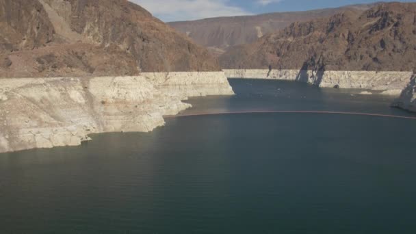 Lake Mead Seen Hoover Dam — Stock Video