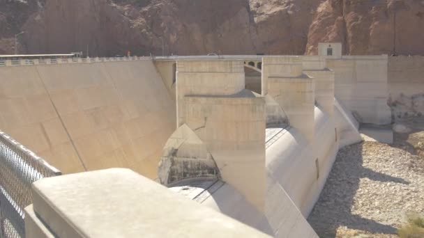 Hoover Dam Concrete Structure — Stockvideo