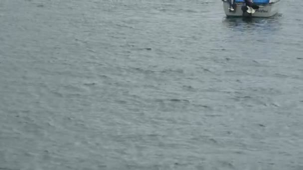 停泊在斯凯岛Loch Portree的船只 — 图库视频影像