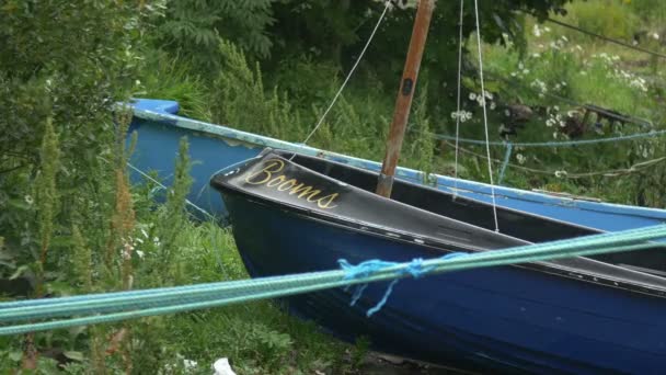 Boat Anchored Shore — Stock Video