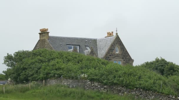 Stone House Surrounded Trees — Vídeo de stock