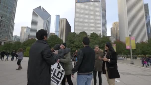 Ingyenes Ölelés Bean Ben Chicago Amerikai Egyesült Államok — Stock videók