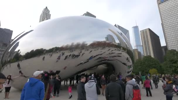 Zwiedzanie Bean Chicago Stany Zjednoczone Ameryki — Wideo stockowe