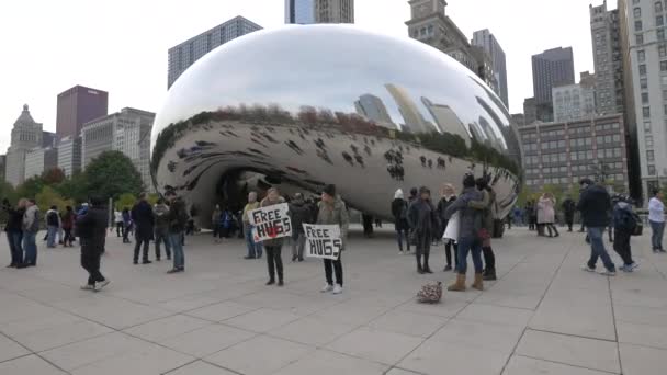 Abraços Grátis Bean Centro Chicago Estados Unidos América — Vídeo de Stock