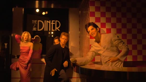 Celebrities Wax Figures Hollywood Wax Museum — Stock Video