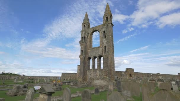 Het Schip Van Andrews Cathedral Schotland — Stockvideo