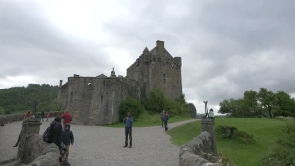 Kastil Eilean Donan Siang Hari — Stok Video