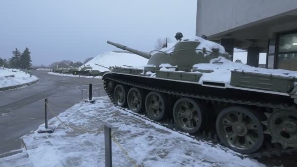 Arméstridsvagn War Museum — Stockvideo