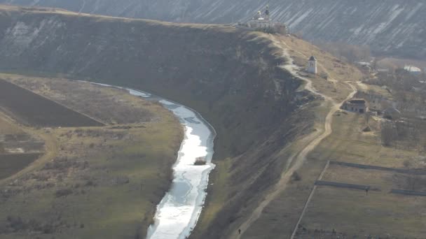 Yaşlı Orhei Raut Nehri Nin Panoramik Manzarası — Stok video