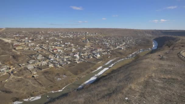 Vista Aérea Del Antiguo Complejo Arqueológico Orhei — Vídeos de Stock