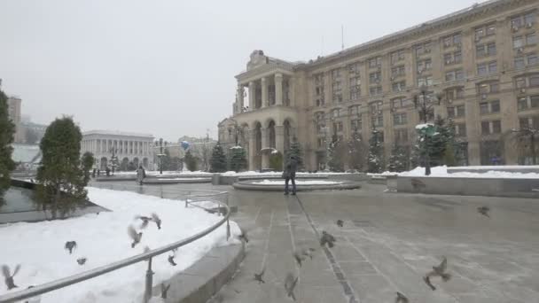 Kiev Deki Bağımsızlık Meydanı — Stok video