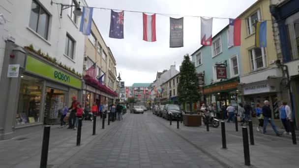 아일랜드의 라리니에 자동차와 사람들 — 비디오