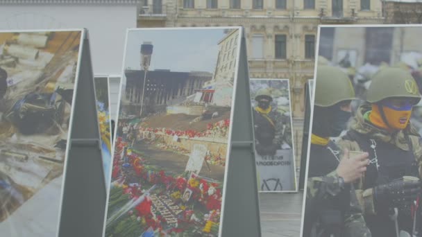 纪念馆图片展览 旅游概念 — 图库视频影像
