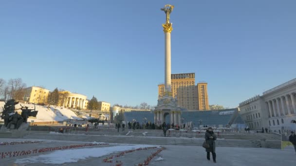 Monumento Independência Kiev — Vídeo de Stock