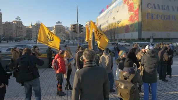 Kiev Deki Kalabalık Insanlar — Stok video