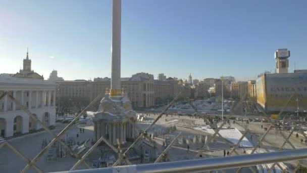 Paesaggio Urbano Kiev Con Piazza Dell Indipendenza — Video Stock