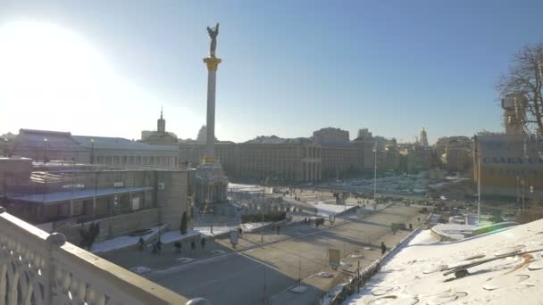 Onafhankelijkheidsplein Kiev — Stockvideo