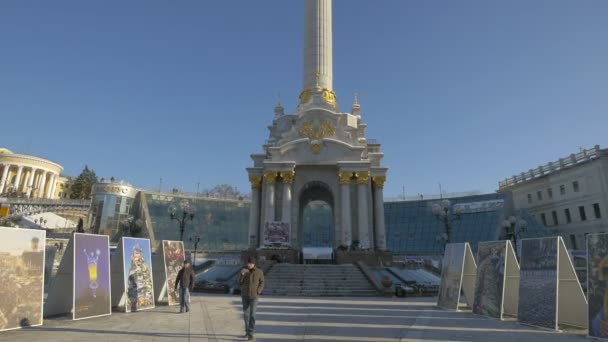基辅独立纪念碑 — 图库视频影像