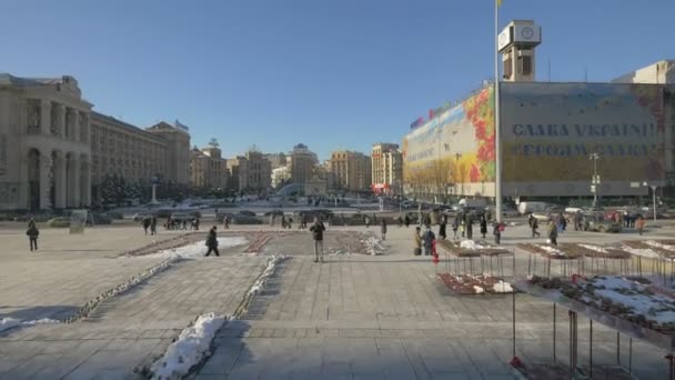 Piazza Dell Indipendenza Kiev — Video Stock