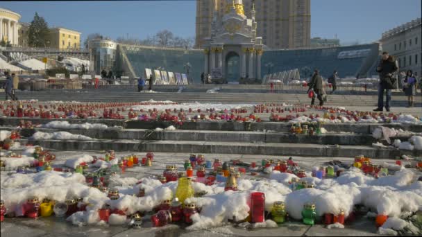 Bougies Commémoratives Guerre Sur Place Indépendance — Video