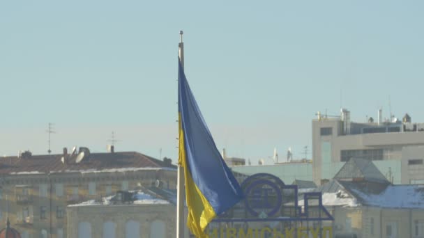 ウクライナの旗を振って 旅行のコンセプト — ストック動画