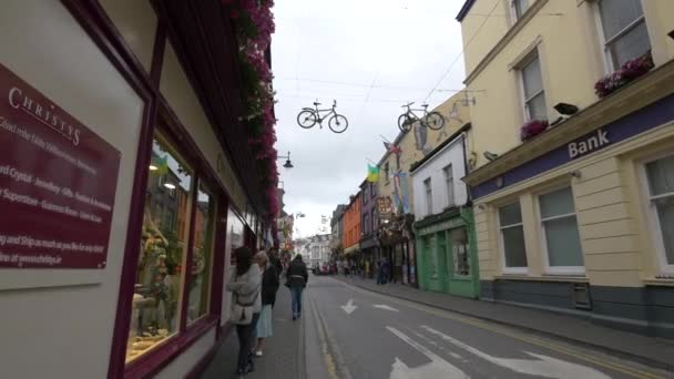 Negozi Una Strada Killarney Irlanda — Video Stock