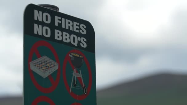 Filmmaterial von No fires sign 