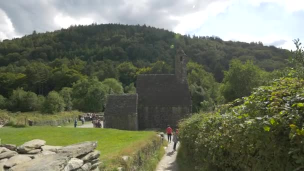 Heiliger Kevin Kapelle Glendalough — Stockvideo