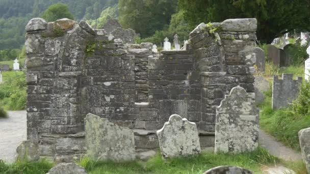 Priest House Ruin Tombstones — Stok video