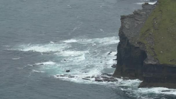 Crashing Waves Cliffs Moher — Video Stock