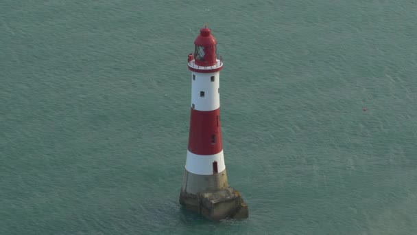 Vuurtoren Zee — Stockvideo