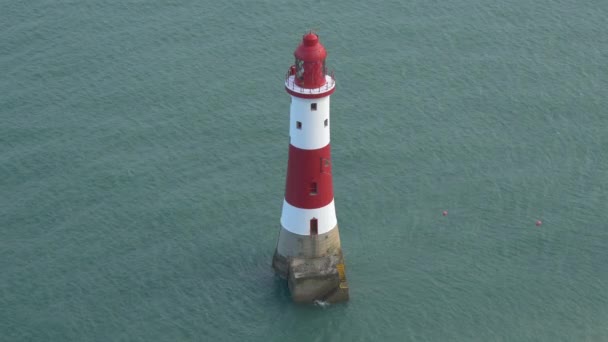 Latarnia Morska Pobliżu Beachy Head — Wideo stockowe