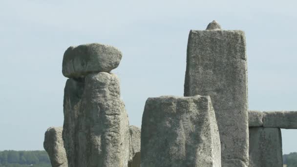Waterdruppels Vallen Rotsen Bij Stonehenge — Stockvideo