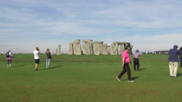 Touristes Monument Stonehenge Wiltshire — Video