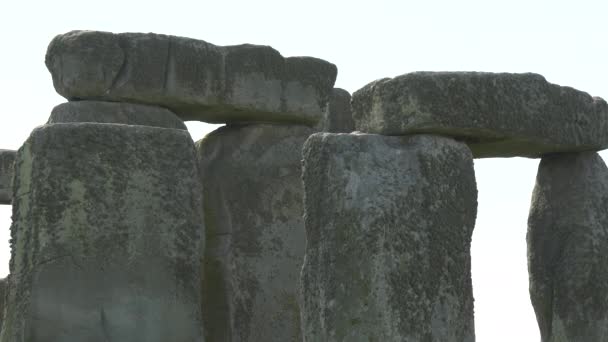 Close Van Trilithons Van Stonehenge — Stockvideo