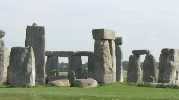Pan Vlevo Prehistorické Památky Stonehenge — Stock video