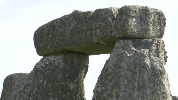 Närbild Trilithon Vid Stonehenge — Stockvideo