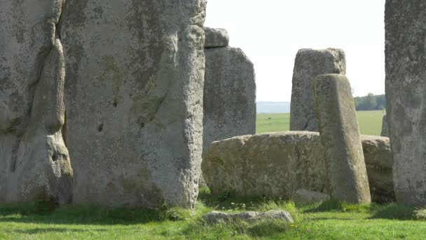 Nahaufnahme Der Felsen Von Stonehenge — Stockvideo