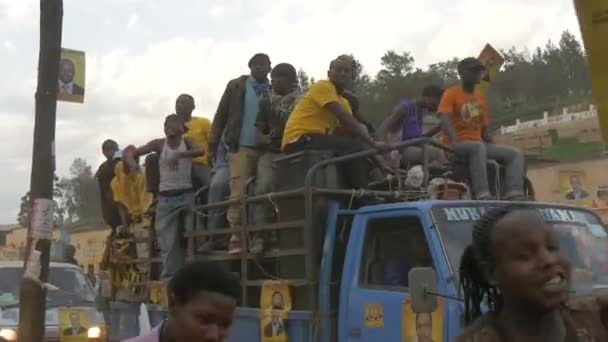 Africani Una Protesta Strada Kabale Africa — Video Stock