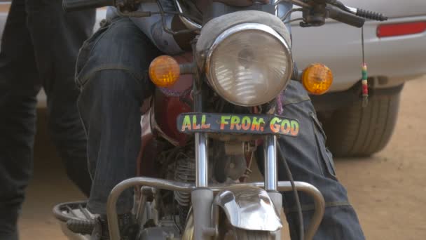 Wszystko Naklejki Boga Motocyklu — Wideo stockowe