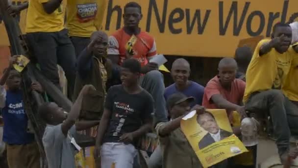 Africano Pessoas Carro Manifestando — Vídeo de Stock