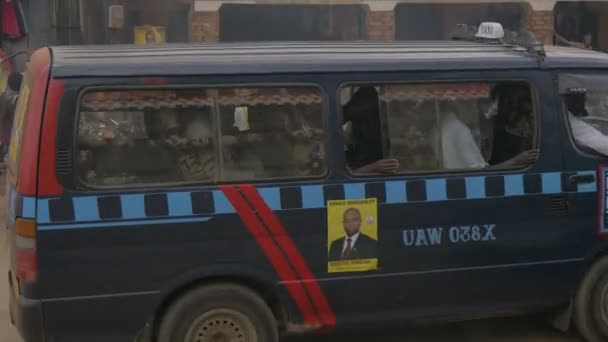 Povo Ugandês Manifestando Rua Uganda — Vídeo de Stock