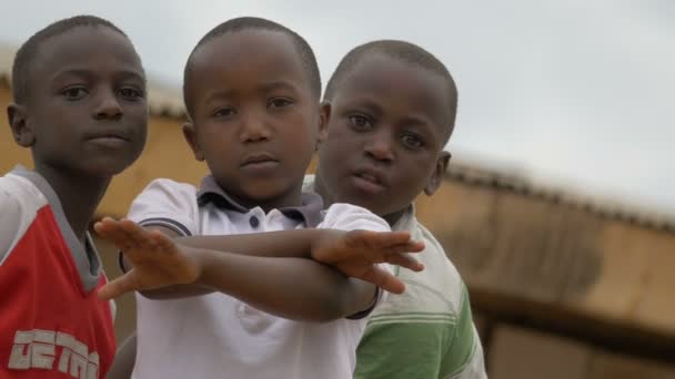 African Boys Making Faces — Stock Video