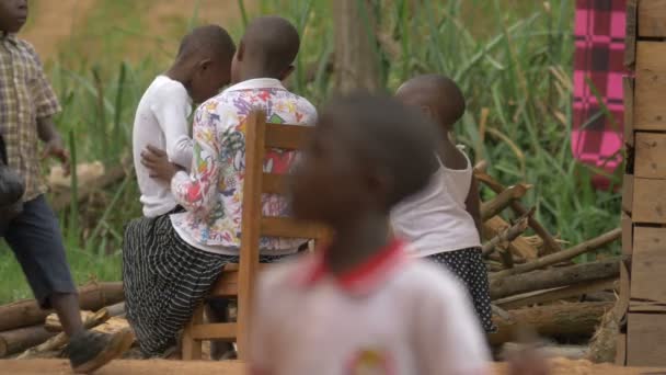 Filmaufnahmen Afrikanischer Kinder — Stockvideo
