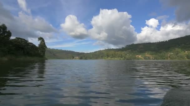 View Lake Bunyonyi Uganda — Stock Video