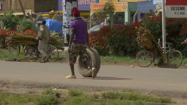 街上的非洲人 — 图库视频影像