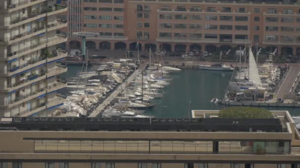 Angolo Alto Del Porto Ercole Monaco — Video Stock