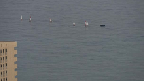 Barcos Navegando Agua — Vídeo de stock