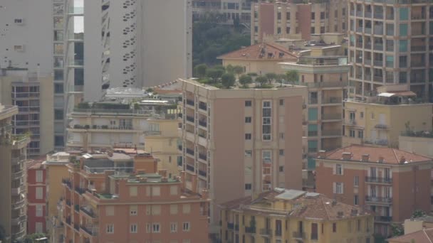 Gebouwen Monaco Overdag — Stockvideo