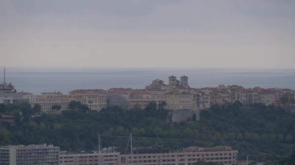 City Monaco Mediterranean Sea — Αρχείο Βίντεο